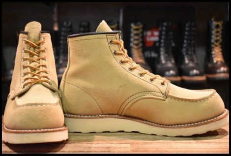 【8.5E 美品 16年】レッドウィング 8173 スエード アイリッシュセッター ホーソーン ラフアウト モックトゥ ブーツ redwing HOPESMORE