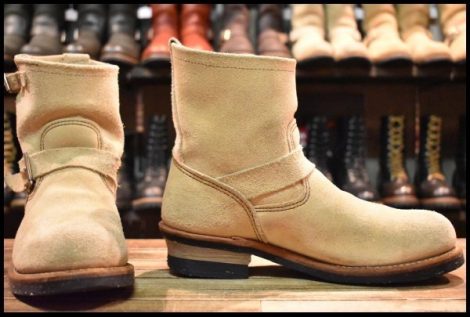 【9D 良品 11年】レッドウィング 2965 ショート スエードエンジニア ホーソーンアビレーンラフアウト プルオン ブーツ redwing HOPESMORE