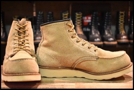 【8.5E 良品 犬タグ】レッドウィング 8173 スエード アイリッシュセッター タン ラフアウト モックトゥ ブーツ redwing HOPESMORE