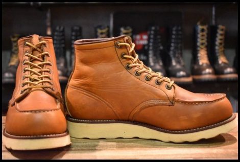 【8.5E 美品 犬刻印 96年】レッドウィング 875 アイリッシュセッター 茶 オロイジナル モックトゥ 編み上げ ブーツ redwing HOPESMORE