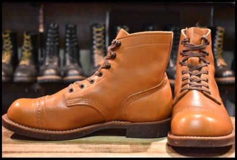 【8D 美品 18年】レッドウィング 8011 アイアンレンジ マンソン ホワイト アッシュセトラー キャップトゥ ブーツ redwing HOPESMORE