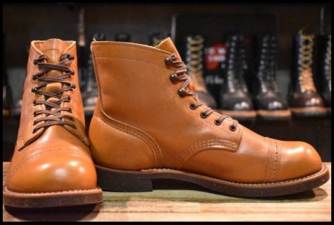 【8D 美品 18年】レッドウィング 8011 アイアンレンジ マンソン ホワイト アッシュセトラー キャップトゥ ブーツ redwing HOPESMORE