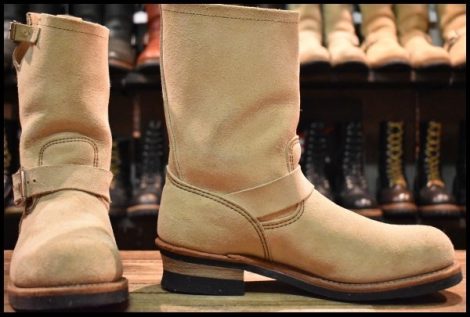 【8D 良品 10年】レッドウィング 8268 スエード エンジニア ホーソーンアビレーンラフアウト スチールトゥ ブーツ redwing HOPESMORE