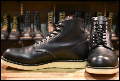【9D 良品 10年】レッドウィング 8165 アイリッシュセッター ブラッククローム プレーントゥ 編み上げ ブーツ redwing HOPESMORE