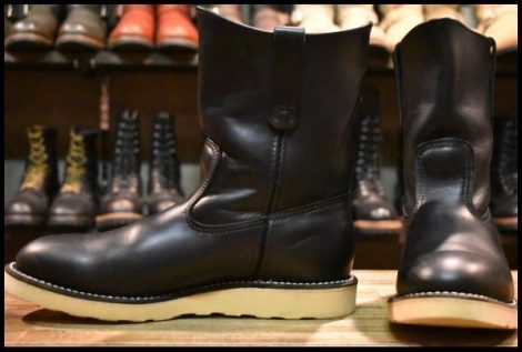 【8.5E 良品 06年】レッドウィング 8169 ペコス 黒 ブラッククローム プルオン クッションソール ブーツ redwing pecos HOPESMORE