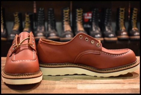 【8.5D 箱付 未使用 10年】レッドウィング 8103 オックスフォード 赤茶 オロラセット モック ローカット 短靴 ブーツ redwing HOPESMORE