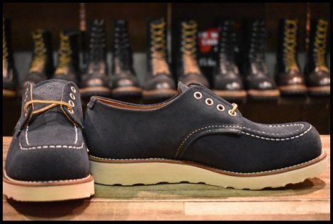 【7.5D 未使用 BEAMS別注 14年】レッドウィング 8096 ネイビースエード オックスフォード モック ビームス ブーツ redwing HOPESMORE