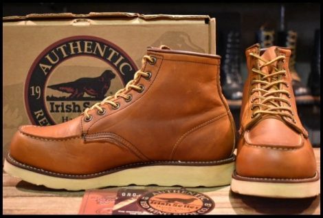 【8.5E 美品 犬刻印 96年】レッドウィング 875 アイリッシュセッター 茶 オロイジナル モックトゥ 編み上げ ブーツ redwing HOPESMORE