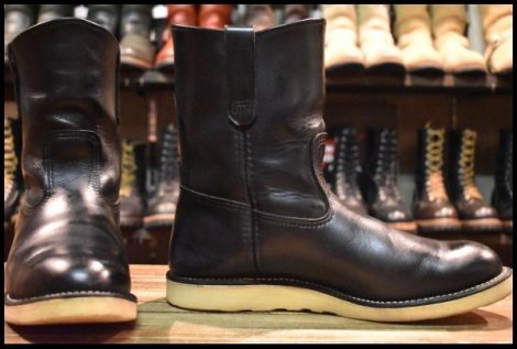 【10E 良品 10年】レッドウィング 8169 ペコス 黒 ブラッククローム プルオン クッションソール ブーツ redwing pecos HOPESMORE