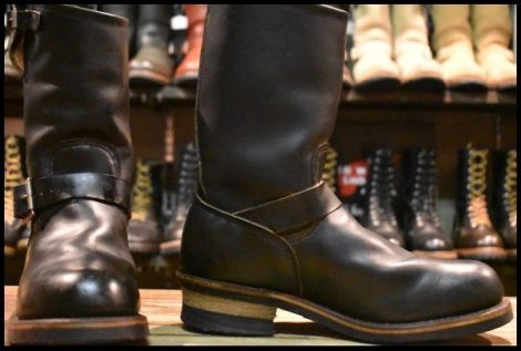 【7.5D 良品 PT91プリント 96年】レッドウィング 2268 エンジニア ブラッククローム スチールトゥ プルオン ブーツ redwing HOPESMORE