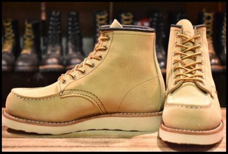 【5E 美品 犬タグ復刻 20年】レッドウィング 8173 スエード アイリッシュセッター ラフアウト モックトゥ ブーツ redwing HOPESMORE