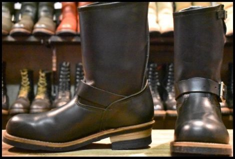 【9D 良品 07年】レッドウィング 2268 エンジニア ブラッククローム 黒 スチールトゥ プルオン ブーツ redwing HOPESMORE