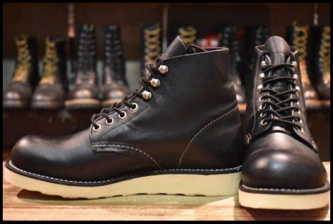 【5.5D 試着程度 美品 15年】レッドウィング 8165 アイリッシュセッター 黒 ブラッククローム プレーントゥ ブーツ redwing HOPESMORE