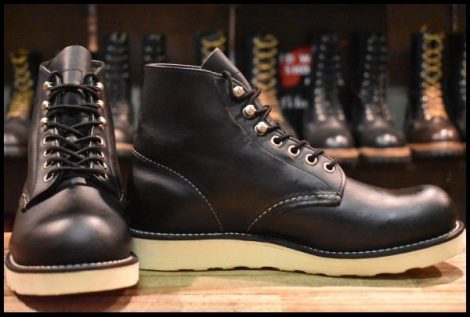 【5.5D 試着程度 美品 15年】レッドウィング 8165 アイリッシュセッター 黒 ブラッククローム プレーントゥ ブーツ redwing HOPESMORE
