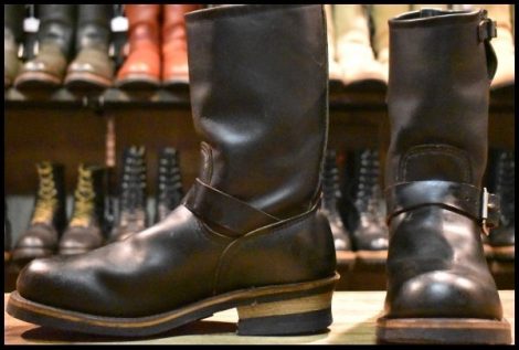 【7.5D 良品 PT91プリント 96年】レッドウィング 2268 エンジニア ブラッククローム スチールトゥ プルオン ブーツ redwing HOPESMORE