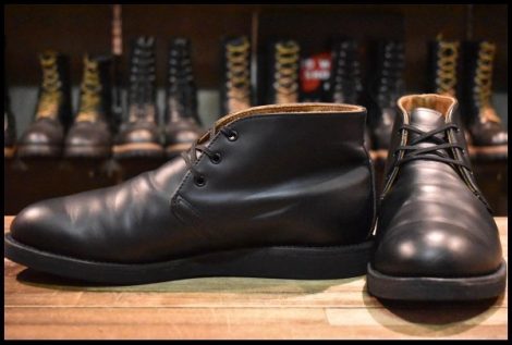 【11D 美品 14年】レッドウィング 9196 ポストマン チャッカ 黒 ブラック シャパラル 短靴 編み上げ ブーツ redwing HOPESMORE