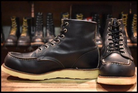 【9.5E 良品 羽タグ 97年】レッドウィング 8179 アイリッシュセッター 黒 ブラッククローム モックトゥ 8130 ブーツ redwing HOPESMORE