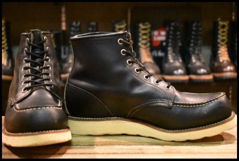 【9.5E 良品 羽タグ 97年】レッドウィング 8179 アイリッシュセッター 黒 ブラッククローム モックトゥ 8130 ブーツ redwing HOPESMORE