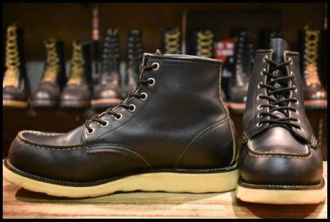 【9D 良品 羽タグ】レッドウィング 8130 アイリッシュセッター 黒 ブラッククローム モックトゥ 8179 ブーツ redwing HOPESMORE