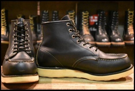 【9D 良品 羽タグ】レッドウィング 8130 アイリッシュセッター 黒 ブラッククローム モックトゥ 8179 ブーツ redwing HOPESMORE
