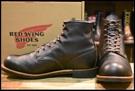 【9D 箱付 美品 23年】レッドウィング 3345 ブラックスミス 黒 プレーリー プレーントゥ レースアップ ブーツ redwing HOPESMORE