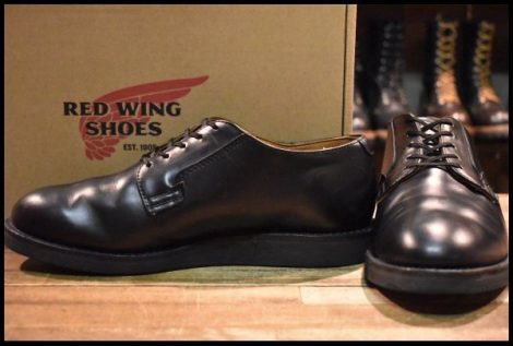 【8.5D 箱付 良品 21年】レッドウィング 101 ポストマン シューズ 黒 ブラック シャパラル 短靴 ローカット ブーツ redwing HOPESMORE
