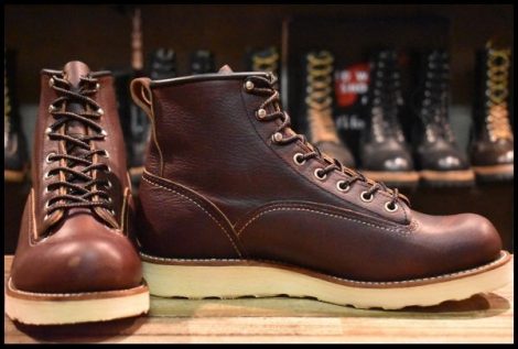 【7.5D 美品 09年】レッドウィング 2906 ラインマン 茶 ダーク ブラウン ブライヤーオイルスリック LTT ブーツ redwing HOPESMORE