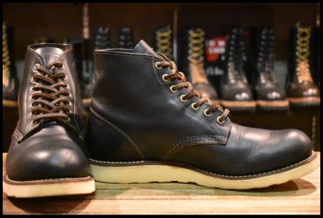 【9.5D 箱付 良品 12年】レッドウィング 9870 アイリッシュセッター クローンダイク 黒 プレーントゥ 編み上げ ブーツ redwing HOPESMORE