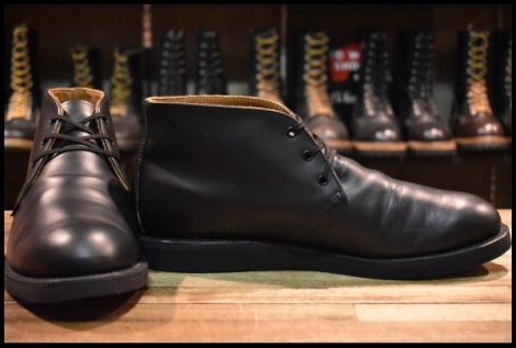 【11D 美品 14年】レッドウィング 9196 ポストマン チャッカ 黒 ブラック シャパラル 短靴 編み上げ ブーツ redwing HOPESMORE
