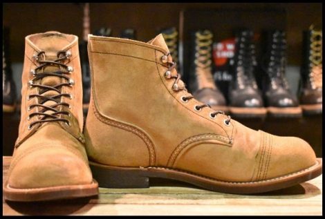 【7.5D 箱付 美品 22年】レッドウィング 8083 アイアンレンジャー ミュールスキナー スエード 編み上げ 8113 ブーツ redwing HOPESMORE