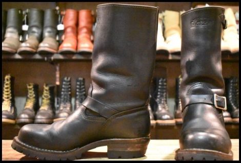 【9E 良品 13年】WESCO ウエスコ ボス ブラック 黒 11インチハイト ビブラム100シングル エンジニア ブーツ BOSS HOPESMORE
