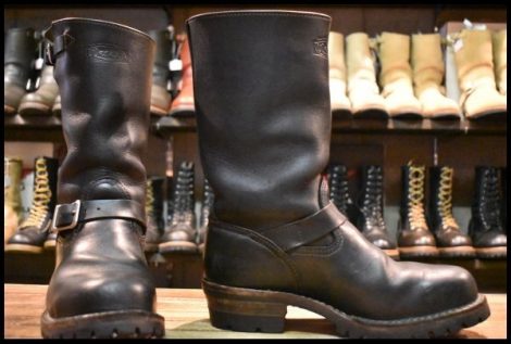 【9E 良品 13年】WESCO ウエスコ ボス ブラック 黒 11インチハイト ビブラム100シングル エンジニア ブーツ BOSS HOPESMORE