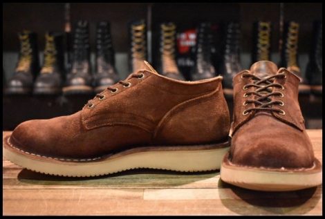 【8.5D 良品 ネペンテス別注】HATHORN ハソーン オックスフォード ディストレスドラフアウト シューズ スエード 短靴 ブーツ HOPESMORE