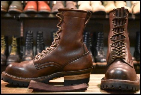 【7D 良品】WHITE’S ホワイツ スモークジャンパー ブラウン 茶 ビブラム100シングル 8インチハイト ブーツ HOPESMORE