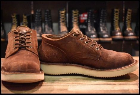 【8.5D 良品 ネペンテス別注】HATHORN ハソーン オックスフォード ディストレスドラフアウト シューズ スエード 短靴 ブーツ HOPESMORE