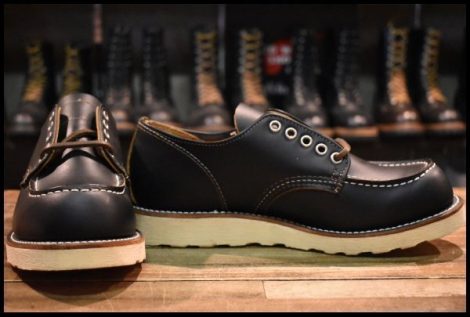 【7.5D 未使用】レッドウィング 9894 オックスフォード 黒 クローンダイク モックトゥ ローカット ブーツ redwing HOPESMORE