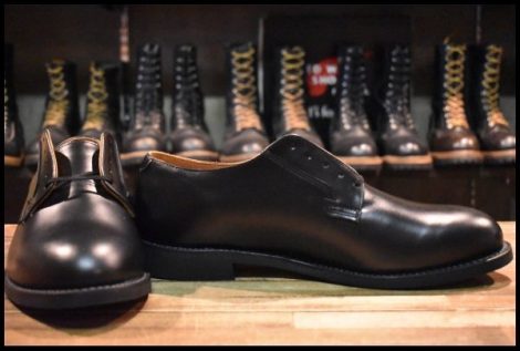 【12EE 未使用 22年 カスタム】レッドウィング 101 ポストマン シューズ 黒 ブラック シャパラル 短靴 ブーツ redwing HOPESMORE