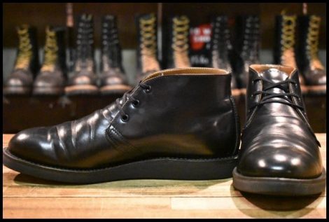 【7.5D 美品 11年】レッドウィング 9196 ポストマン チャッカ 黒 ブラック シャパラル 短靴 レースアップ ブーツ redwing HOPESMORE