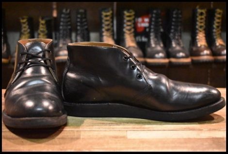 【9.5D 良品 11年】レッドウィング 9196 ポストマン チャッカ 黒 ブラック シャパラル 短靴 レースアップ ブーツ redwing HOPESMORE