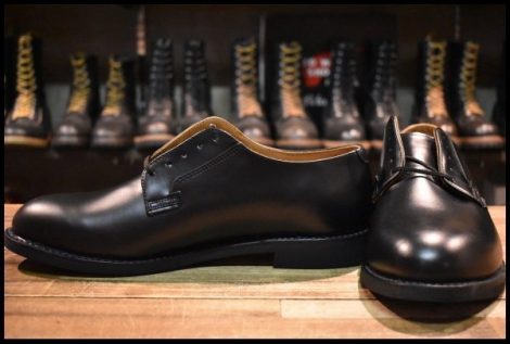 【12EE 未使用 22年 カスタム】レッドウィング 101 ポストマン シューズ 黒 ブラック シャパラル 短靴 ブーツ redwing HOPESMORE