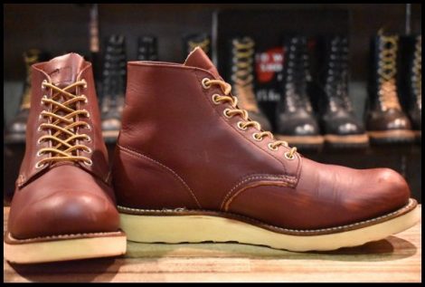【8.5D 良品 羽タグ 01年】レッドウィング 8166 アイリッシュセッター 赤茶 オロラセット プレーントゥ 編み上げ ブーツ redwing HOPESMORE
