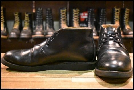 【9.5D 良品 11年】レッドウィング 9196 ポストマン チャッカ 黒 ブラック シャパラル 短靴 レースアップ ブーツ redwing HOPESMORE