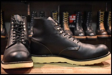 【10.5D 良品 09年】レッドウィング 8165 アイリッシュセッター 黒 ブラッククローム プレーントゥ 編み上げ ブーツ redwing HOPESMORE