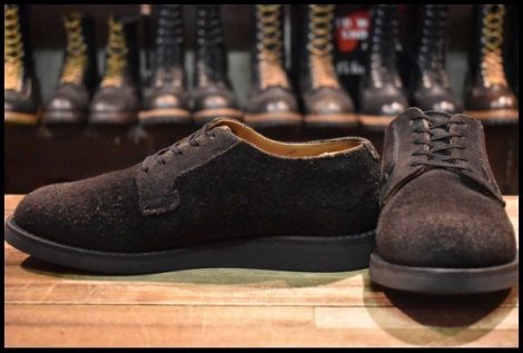 【8D 良品 20年】レッドウィング 9112 黒スエード ポストマン オックスフォード ラフアウト 短靴 ブーツ redwing HOPESMORE