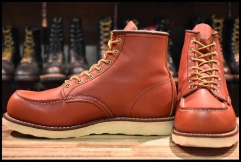 【8E 美品 犬タグ復刻 19年】レッドウィング 8875 アイリッシュセッター 赤茶 オロラセット モックトゥ ブーツ redwing HOPESMORE