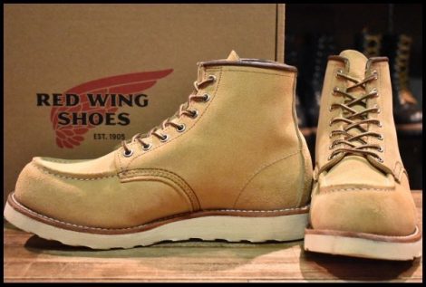 【8D 箱付 美品 25年】レッドウィング 8833 スエード アイリッシュセッター ホーソーン ラフアウト モック ブーツ redwing HOPESMORE