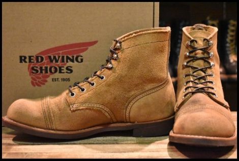 【7.5D 箱付 良品 21年】レッドウィング 8083 アイアンレンジャー 茶 ミュールスキナー ラフアウト キャップトゥ ブーツ redwing HOPESMORE