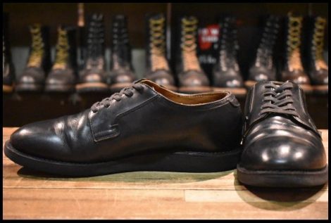 【8D 中古 12年】レッドウィング 101 ポストマン シューズ 黒 ブラック シャパラル 短靴 レースアップ ブーツ redwing HOPESMORE