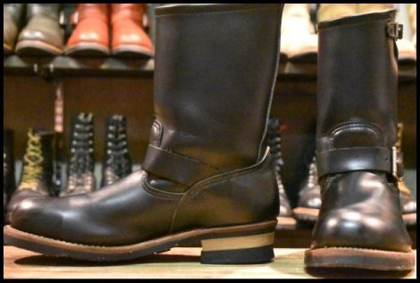 【10D 美品 08年】レッドウィング 2268 エンジニア 黒 ブラッククローム スチールトゥ ブーツ redwing HOPESMORE