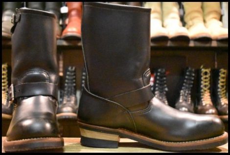 【10D 美品 08年】レッドウィング 2268 エンジニア 黒 ブラッククローム スチールトゥ ブーツ redwing HOPESMORE